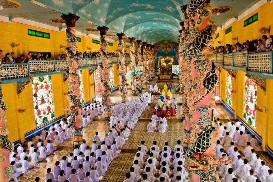 Black Virgin Moutain, Cu chi tunnels & Cao dai temple 1 day - Cao Đài temples near Núi Bà Đen: worship, symbols, and why it matters